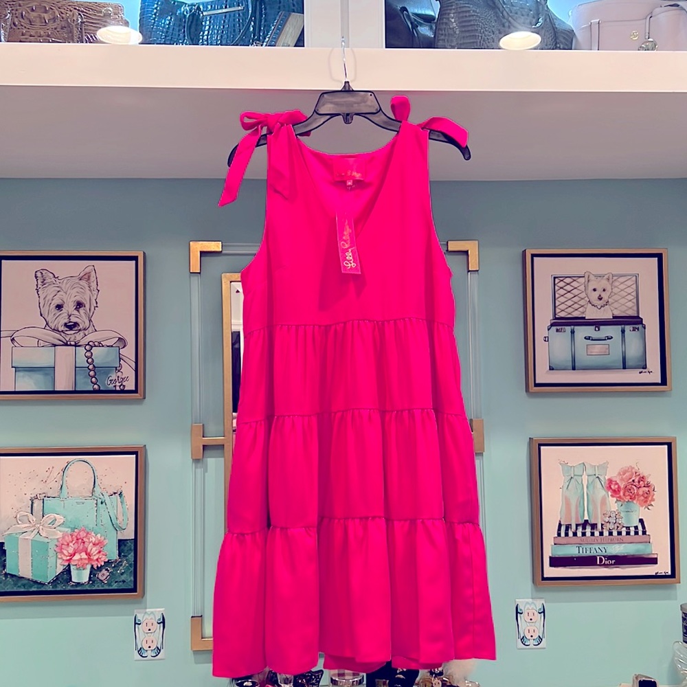D’s Closet:Lilly Pulitzer Blisslyn Dress. Size medium, color is Açaí Berry